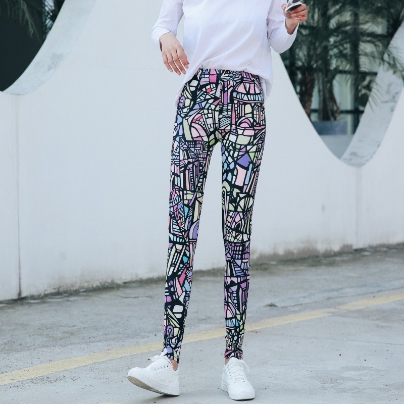 Milk Silk Κολάν με Τυπωμένο Λουλουδάτο-Πεταλούδα Καρό Μοτίβο, Διαπνοή, Υψηλή Ελαστικότητα, Σφιχτή Εφαρμογή