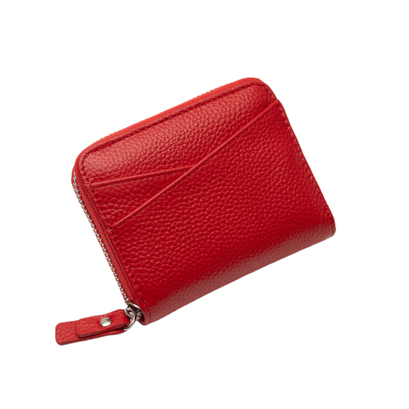 RFID-védett kártyatartó és érmetartó – valódi bőr, első réteg tehénbőr, uniszex, bővíthető