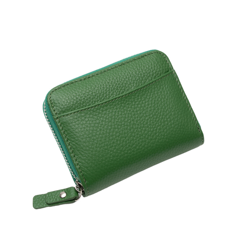 RFID-védett kártyatartó és érmetartó – valódi bőr, első réteg tehénbőr, uniszex, bővíthető