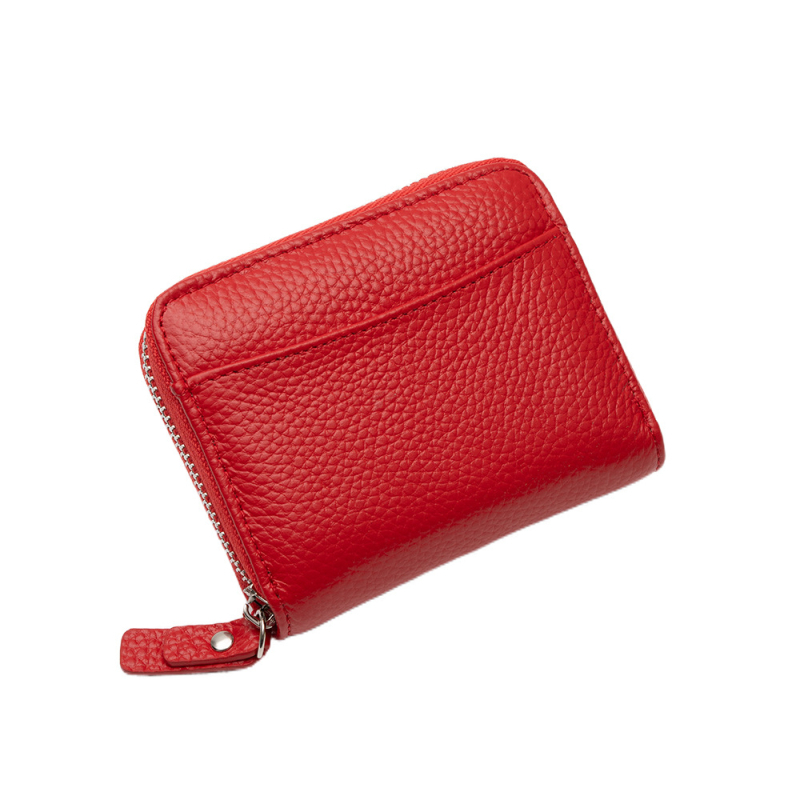 RFID-védett kártyatartó és érmetartó – valódi bőr, első réteg tehénbőr, uniszex, bővíthető