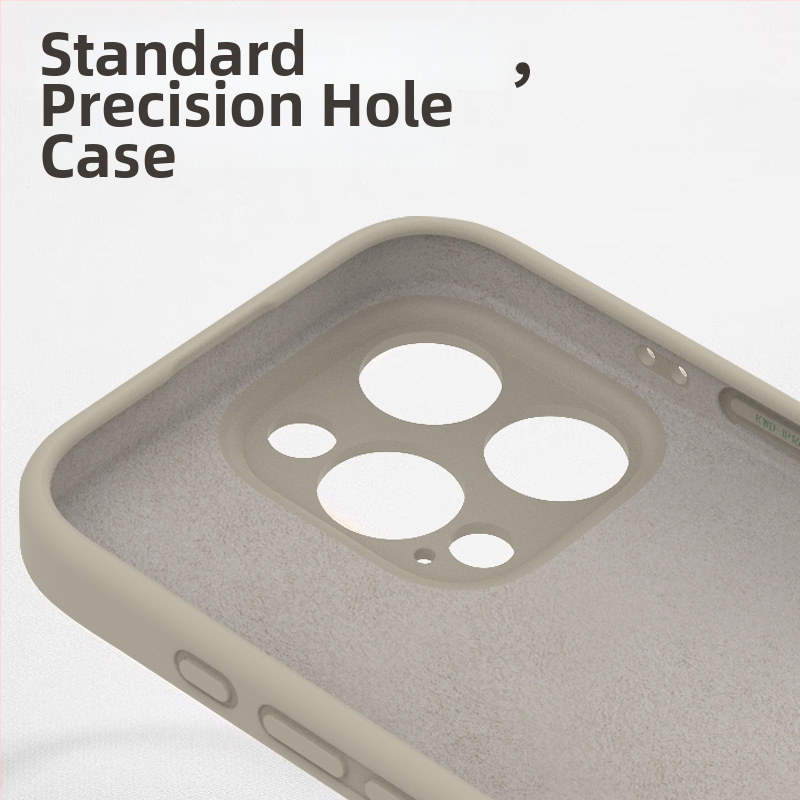 Jednobarevný kryt z tekutého silikónu pre iPhone 16 sériu so kompletnou ochranou objektívu a odolnosťou proti pádu