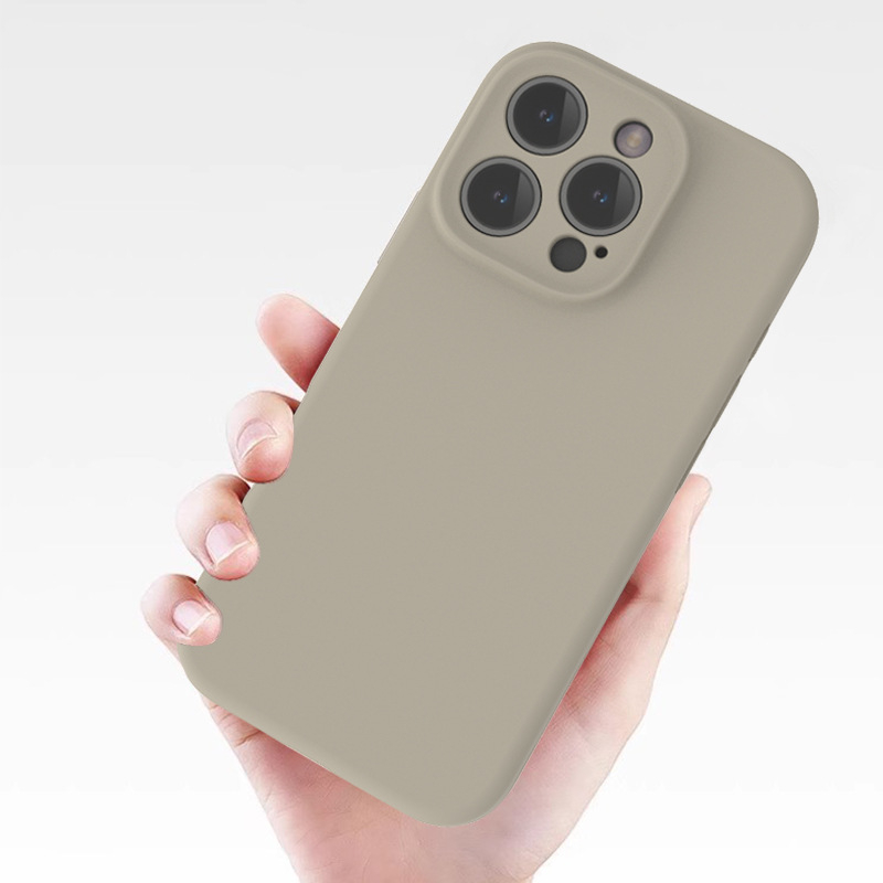 Carcasă din silicon lichid, culoare uni pentru seria iPhone 16, cu protecție completă a obiectivului și rezistență la căderi