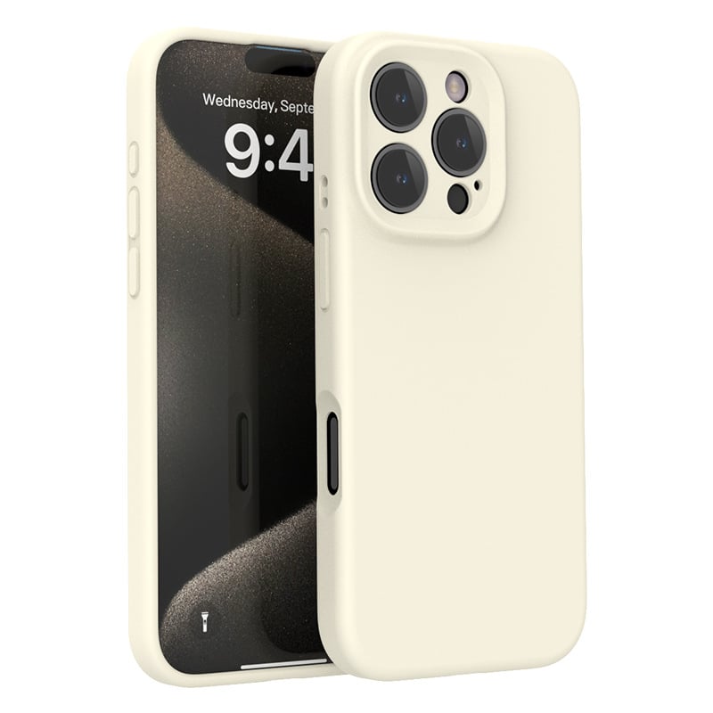 Carcasă din silicon lichid, culoare uni pentru seria iPhone 16, cu protecție completă a obiectivului și rezistență la căderi