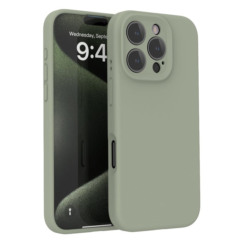 Carcasă din silicon lichid, culoare uni pentru seria iPhone 16, cu protecție completă a obiectivului și rezistență la căderi