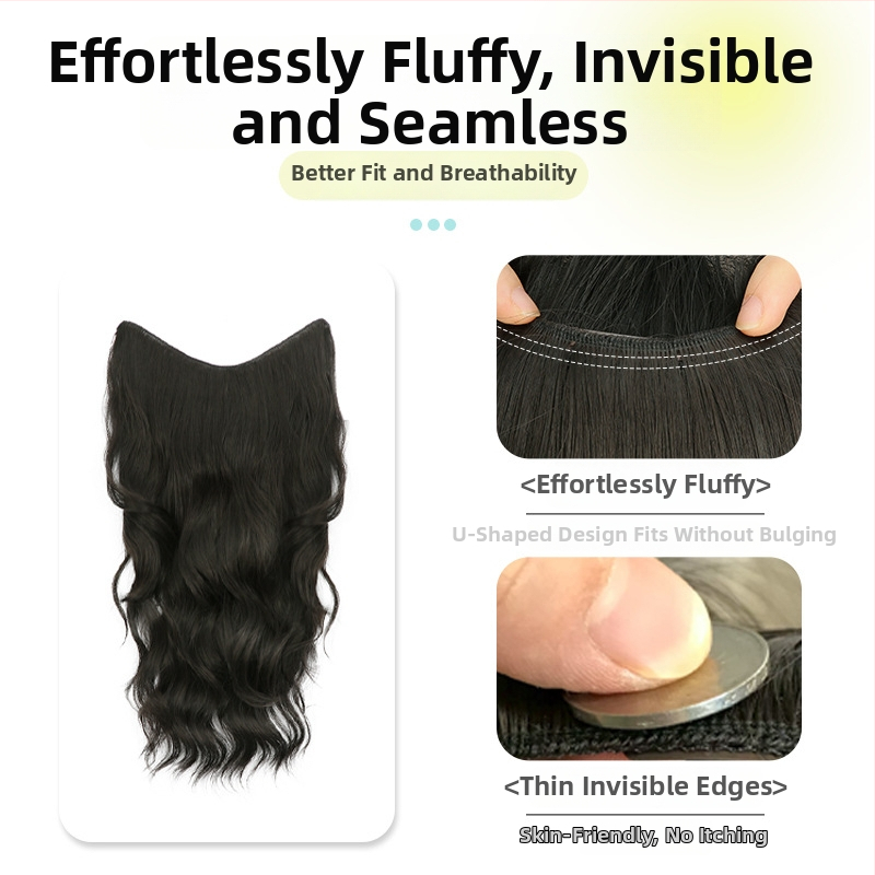 Kučeravá parochňa z jedného kúsku s neviditeľným objemom, model FP-76/78/79, Jiancai, vlákno odolné vysokej teplote