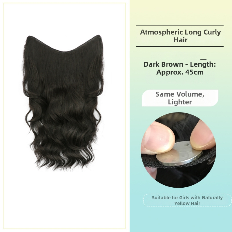 Perucă buclată dintr-o bucată cu volum invizibil, model FP-76/78/79, Jiancai, fibre rezistente la temperaturi înalte