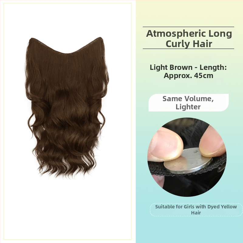 Perucă buclată dintr-o bucată cu volum invizibil, model FP-76/78/79, Jiancai, fibre rezistente la temperaturi înalte