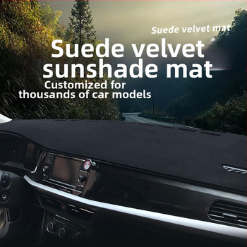 Μάτ προστασίας από τον ήλιο για ταμπλό αυτοκινήτου και κεντρική κονσόλα, microfiber δερμάτινη επιφάνεια, με λογότυπο, μάρκα Chi Weng, κωδικός Q6s36pd, θερμομόνωση και σκίαση