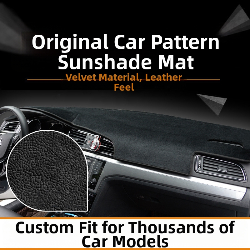 Μάτ προστασίας από τον ήλιο για ταμπλό αυτοκινήτου και κεντρική κονσόλα, microfiber δερμάτινη επιφάνεια, με λογότυπο, μάρκα Chi Weng, κωδικός Q6s36pd, θερμομόνωση και σκίαση