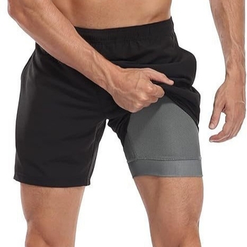 Ανδρικά σορτς - Ελαστικότητα τεσσάρων κατευθύνσεων, 100% Πολυεστέρας, Χαλαρή γραμμή, Αθλητικά (Καλοκαίρι)