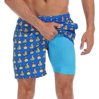 Ανδρικά σορτς - Ελαστικότητα τεσσάρων κατευθύνσεων, 100% Πολυεστέρας, Χαλαρή γραμμή, Αθλητικά (Καλοκαίρι)