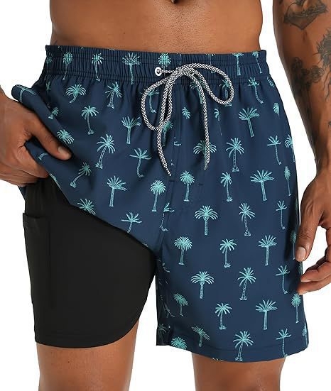 Ανδρικά σορτς - Ελαστικότητα τεσσάρων κατευθύνσεων, 100% Πολυεστέρας, Χαλαρή γραμμή, Αθλητικά (Καλοκαίρι)