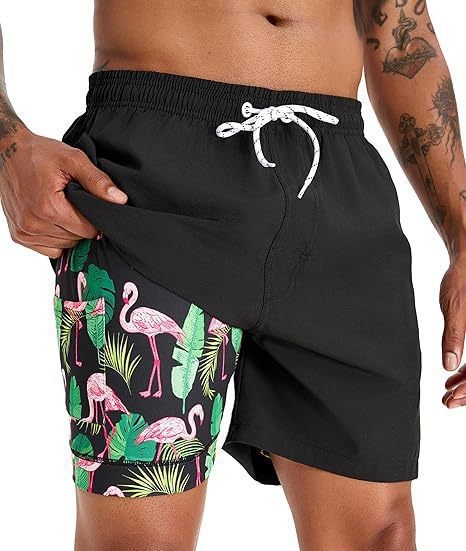 Ανδρικά σορτς - Ελαστικότητα τεσσάρων κατευθύνσεων, 100% Πολυεστέρας, Χαλαρή γραμμή, Αθλητικά (Καλοκαίρι)