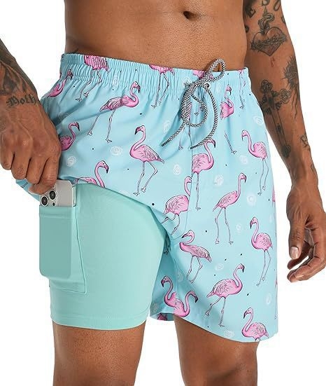 Ανδρικά σορτς - Ελαστικότητα τεσσάρων κατευθύνσεων, 100% Πολυεστέρας, Χαλαρή γραμμή, Αθλητικά (Καλοκαίρι)