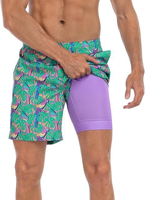 Ανδρικά σορτς - Ελαστικότητα τεσσάρων κατευθύνσεων, 100% Πολυεστέρας, Χαλαρή γραμμή, Αθλητικά (Καλοκαίρι)