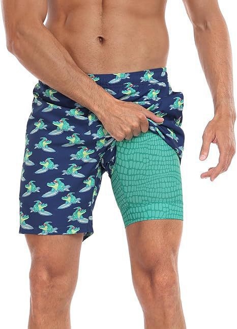 Ανδρικά σορτς - Ελαστικότητα τεσσάρων κατευθύνσεων, 100% Πολυεστέρας, Χαλαρή γραμμή, Αθλητικά (Καλοκαίρι)