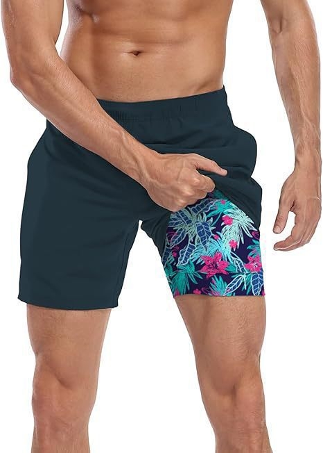 Ανδρικά σορτς - Ελαστικότητα τεσσάρων κατευθύνσεων, 100% Πολυεστέρας, Χαλαρή γραμμή, Αθλητικά (Καλοκαίρι)