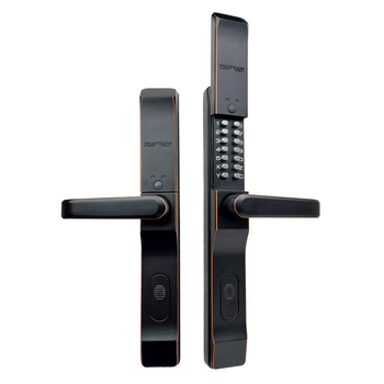 Villa előkert kapu – kétoldalas mechanikus jelszavas zár, OL4055, cinkötvözet, mechanikus típus, 80×80 rúd vastagság, biztonsági ajtókhoz.