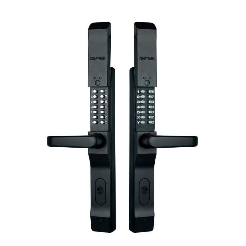 Villa előkert kapu – kétoldalas mechanikus jelszavas zár, OL4055, cinkötvözet, mechanikus típus, 80×80 rúd vastagság, biztonsági ajtókhoz.