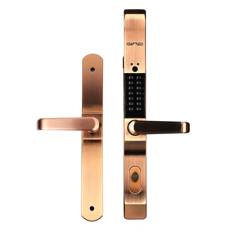 Villa előkert kapu – kétoldalas mechanikus jelszavas zár, OL4055, cinkötvözet, mechanikus típus, 80×80 rúd vastagság, biztonsági ajtókhoz.