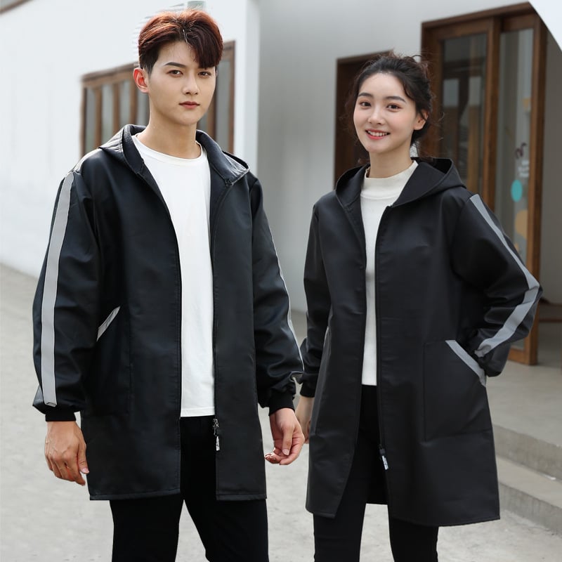 Фартук с ръкави за кухня – антизамърсяващ, модерен минималистичен стил.