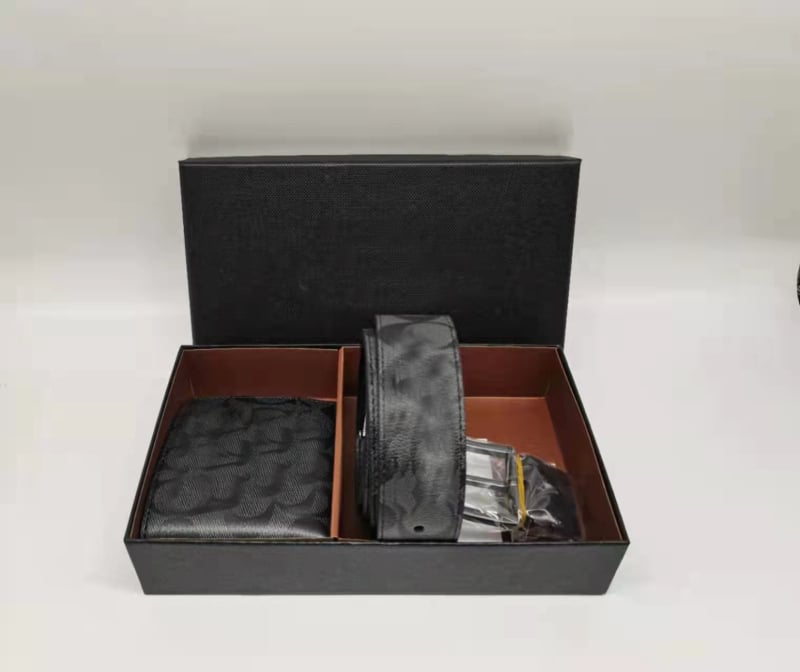 Férfi PU bőr rövid pénztárca betűmintával, kétoldalas hajtású dizájn, bővítési funkció, üzleti stílus