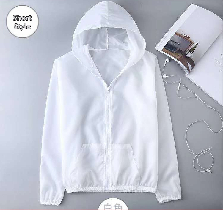 Γυναικείο μπουφάν με κουκούλα για προστασία από τον ήλιο, ελαφρύ, διαπνέον, γρήγορο στέγνωμα, πολυεστερικό ύφασμα