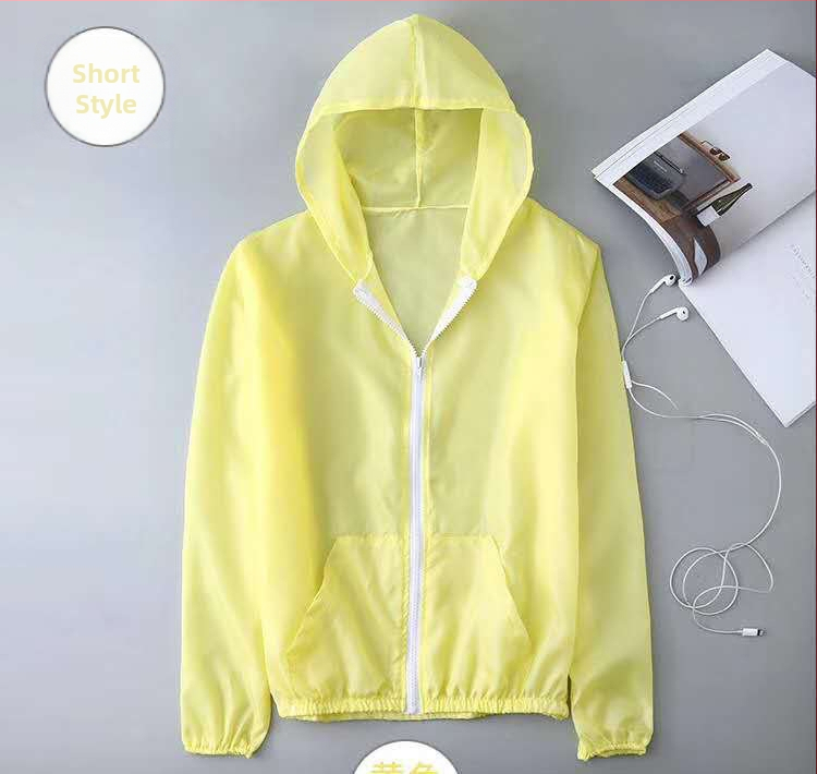Γυναικείο μπουφάν με κουκούλα για προστασία από τον ήλιο, ελαφρύ, διαπνέον, γρήγορο στέγνωμα, πολυεστερικό ύφασμα