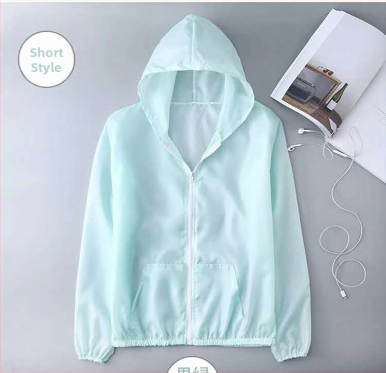 Γυναικείο μπουφάν με κουκούλα για προστασία από τον ήλιο, ελαφρύ, διαπνέον, γρήγορο στέγνωμα, πολυεστερικό ύφασμα
