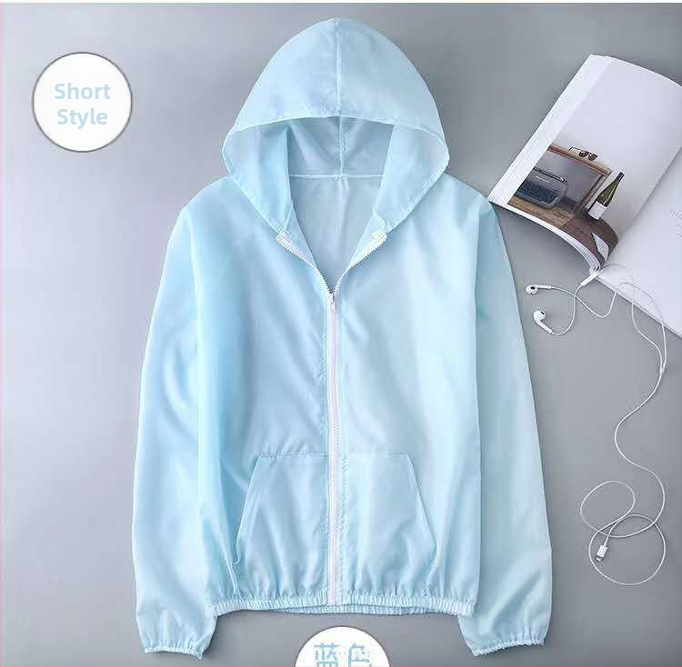 Γυναικείο μπουφάν με κουκούλα για προστασία από τον ήλιο, ελαφρύ, διαπνέον, γρήγορο στέγνωμα, πολυεστερικό ύφασμα