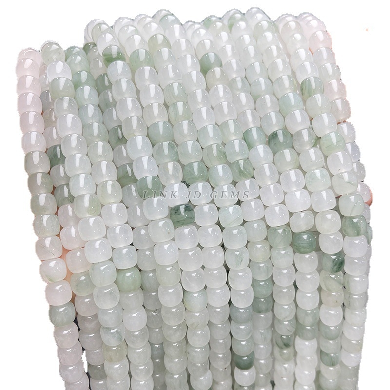 Χαλαρές χάντρες από νεφρίτη, γυαλισμένες, σε σχήμα μήλου, μάρκα Jingde, αξεσουάρ