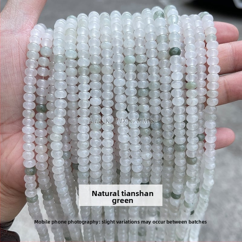 Χαλαρές χάντρες από νεφρίτη, γυαλισμένες, σε σχήμα μήλου, μάρκα Jingde, αξεσουάρ