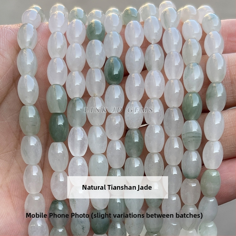 Χαλαρές χάντρες από νεφρίτη, γυαλισμένες, σε σχήμα μήλου, μάρκα Jingde, αξεσουάρ