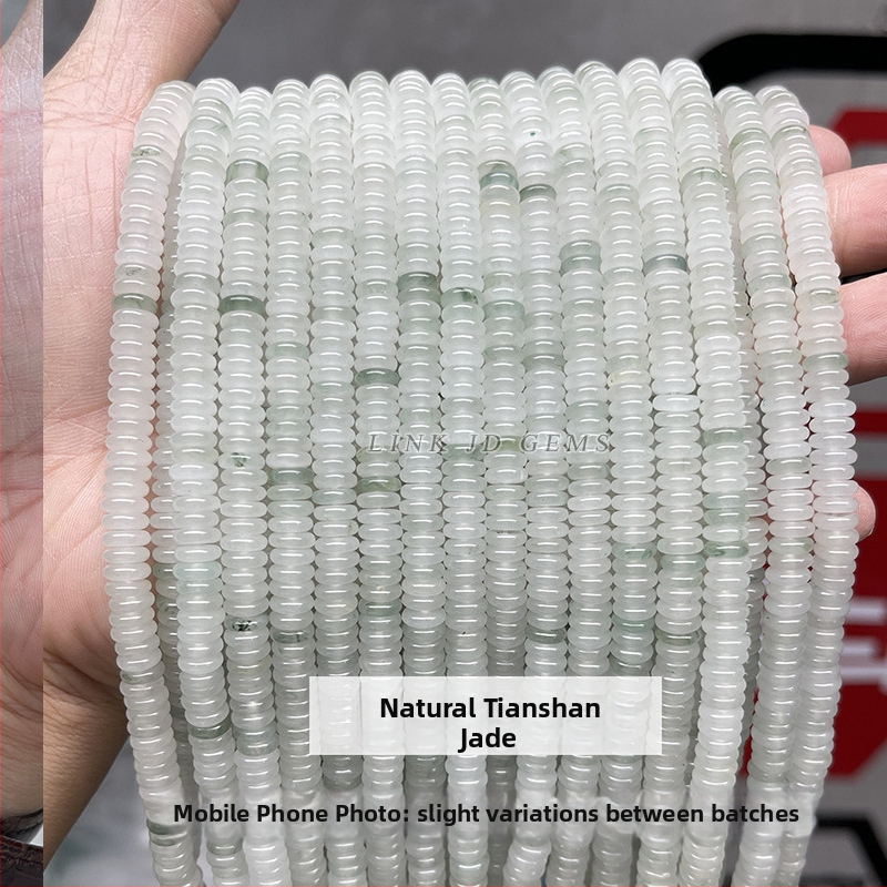 Χαλαρές χάντρες από νεφρίτη, γυαλισμένες, σε σχήμα μήλου, μάρκα Jingde, αξεσουάρ