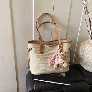 Τσάντα Tote από PU για Αναψυχή και Ταξίδια, οριζόντιο τετράγωνο σχήμα, κλείσιμο με φερμουάρ, επένδυση πολυεστέρα, εσωτερικές θήκες (θήκη με φερμουάρ, θήκη για κινητό)