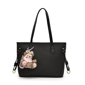 Τσάντα Tote από PU για Αναψυχή και Ταξίδια, οριζόντιο τετράγωνο σχήμα, κλείσιμο με φερμουάρ, επένδυση πολυεστέρα, εσωτερικές θήκες (θήκη με φερμουάρ, θήκη για κινητό)