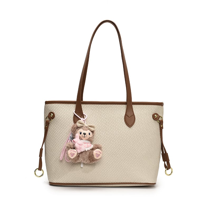 Τσάντα Tote από PU για Αναψυχή και Ταξίδια, οριζόντιο τετράγωνο σχήμα, κλείσιμο με φερμουάρ, επένδυση πολυεστέρα, εσωτερικές θήκες (θήκη με φερμουάρ, θήκη για κινητό)