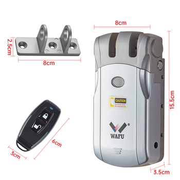WAFU WF-019 elektronický zámok s bezdrôtovým diaľkovým ovládaním; telo zinkovej zliatiny; určený pre domáce použitie; vhodný pre bezpečnostné, protipožiarne, drevené, sklenené a hliníkové dvere
