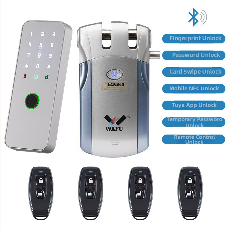 WAFU WF-019 elektronický zámok s bezdrôtovým diaľkovým ovládaním; telo zinkovej zliatiny; určený pre domáce použitie; vhodný pre bezpečnostné, protipožiarne, drevené, sklenené a hliníkové dvere