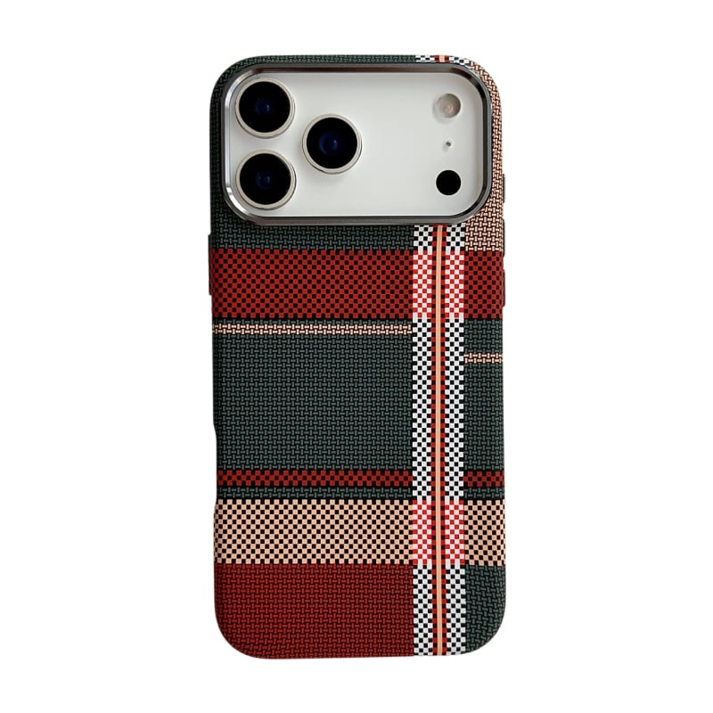 Carcasă pentru iPhone cu model Kevlar din fibră de carbon, atașare magnetică, TPU+PC, rezistentă la șocuri, compatibilă cu iPhone 11–17 Pro/Max