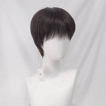 Férfi teljes fejparóka mikrofrufruval, fiatalos rövid frizurával, magas hőmérsékletű rostból, festésre és dauerra alkalmas