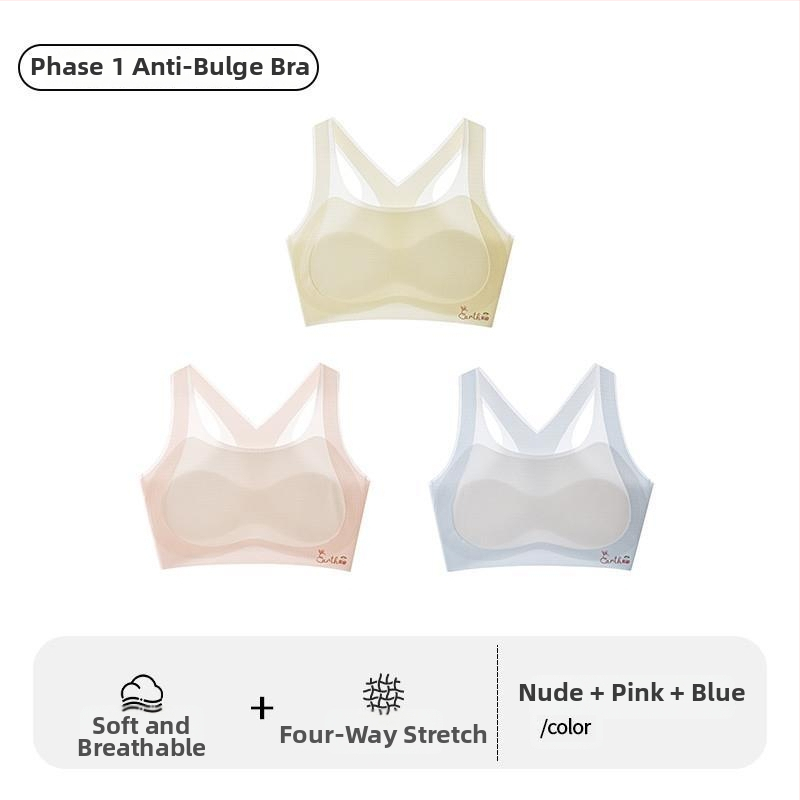 Detský športový podprsenka pre dievčatá v období rastu – prvý stupeň, pre deti nad 8 rokov, výška nad 140 cm, všetky ročné obdobia, nylon a akrylové vlákno