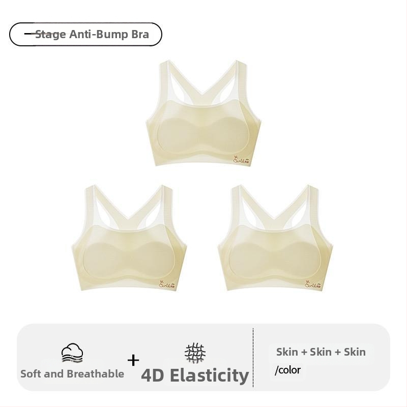 Detský športový podprsenka pre dievčatá v období rastu – prvý stupeň, pre deti nad 8 rokov, výška nad 140 cm, všetky ročné obdobia, nylon a akrylové vlákno