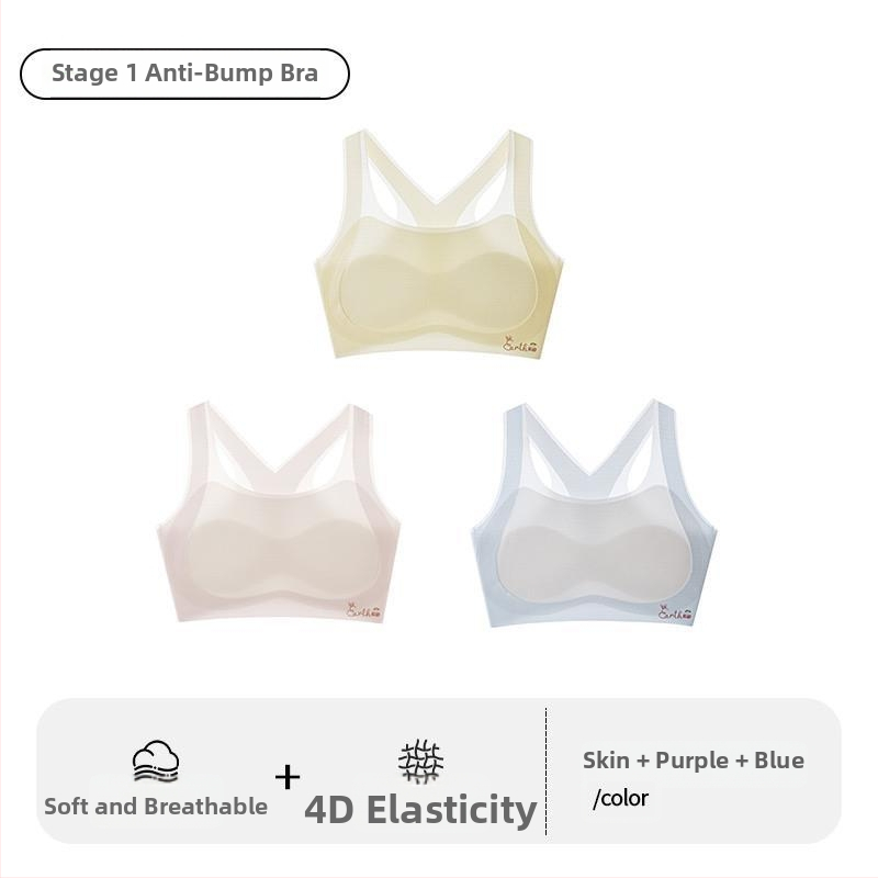 Detský športový podprsenka pre dievčatá v období rastu – prvý stupeň, pre deti nad 8 rokov, výška nad 140 cm, všetky ročné obdobia, nylon a akrylové vlákno