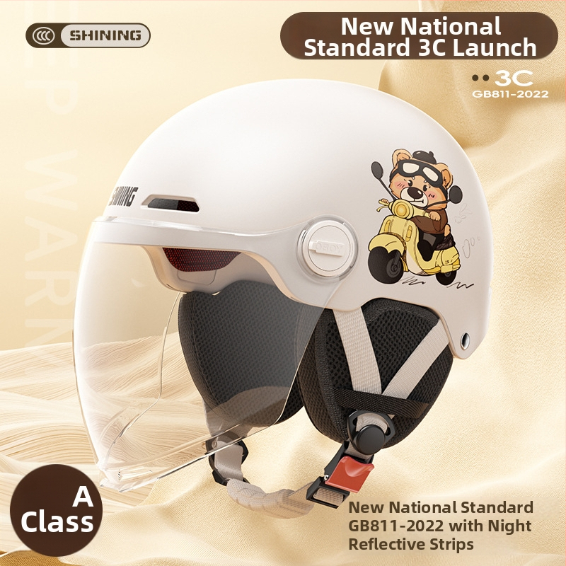 Μισό κράνος μοτοσικλέτας ABS, Unisex, όλες οι εποχές, 3C πιστοποίηση