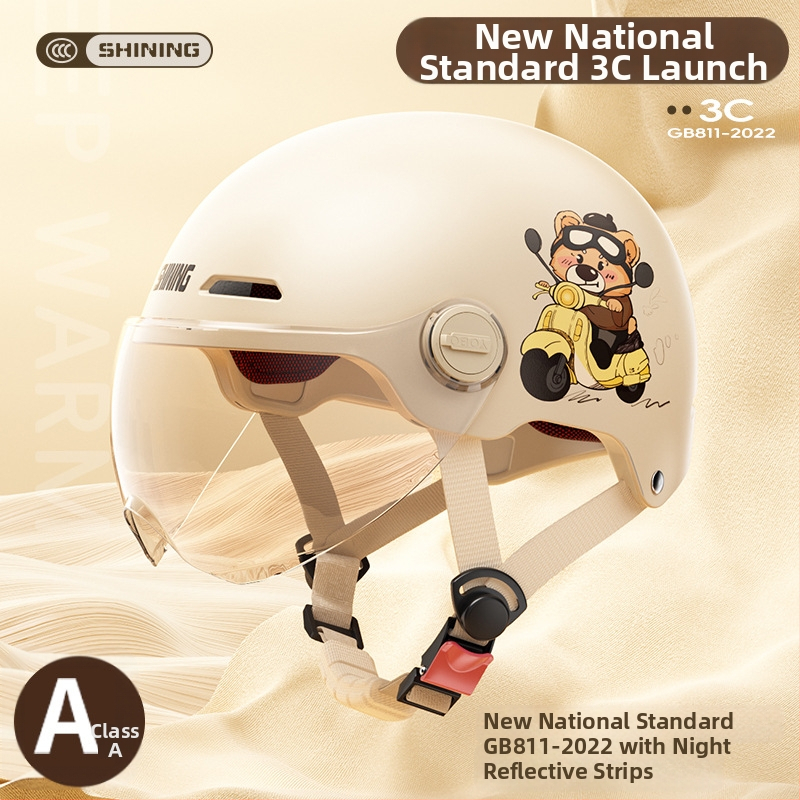 Μισό κράνος μοτοσικλέτας ABS, Unisex, όλες οι εποχές, 3C πιστοποίηση