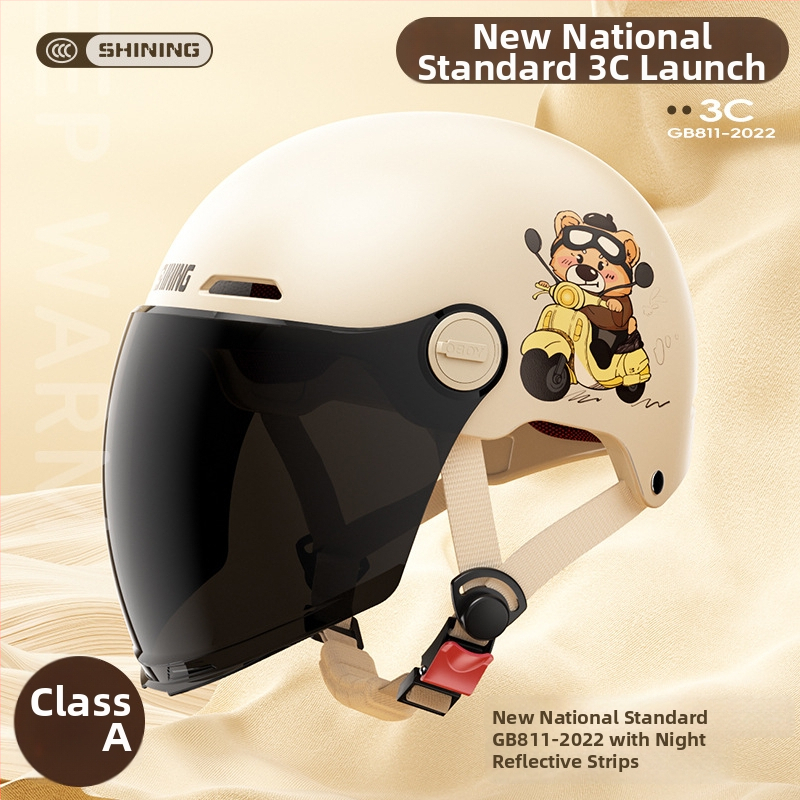 Μισό κράνος μοτοσικλέτας ABS, Unisex, όλες οι εποχές, 3C πιστοποίηση