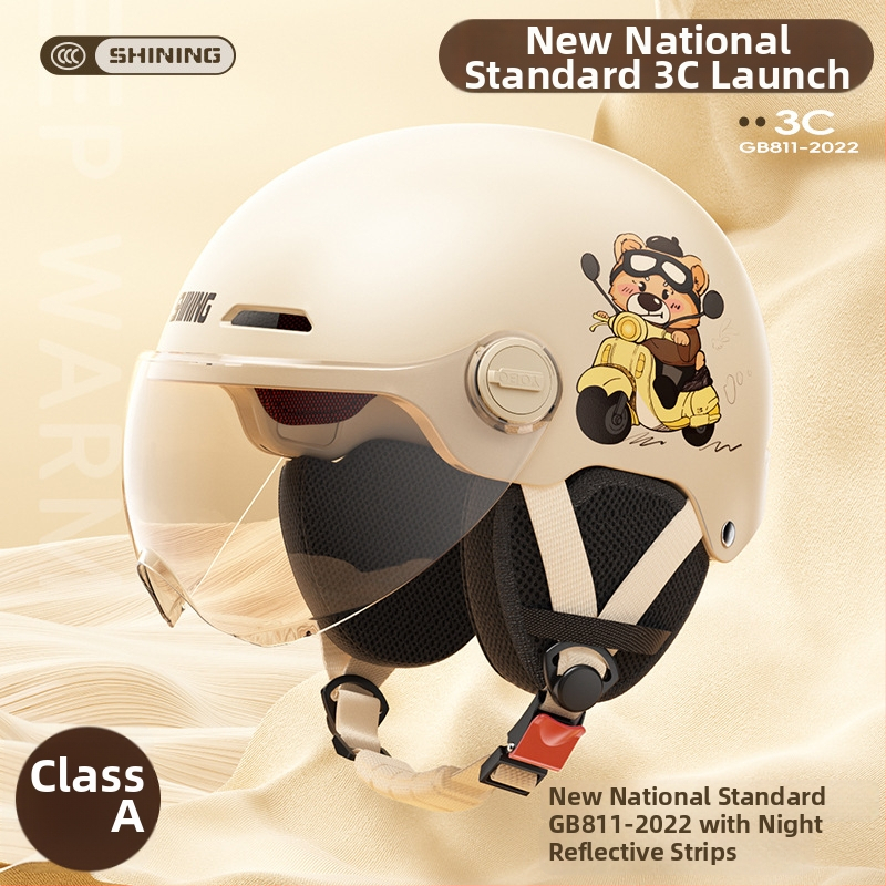 Μισό κράνος μοτοσικλέτας ABS, Unisex, όλες οι εποχές, 3C πιστοποίηση