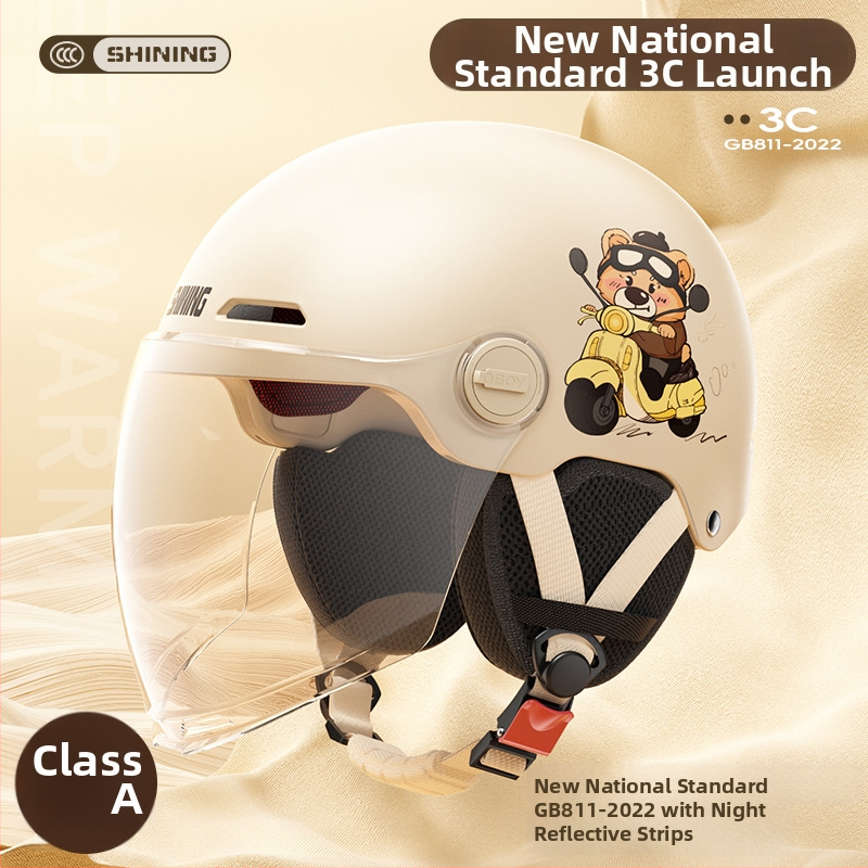 Μισό κράνος μοτοσικλέτας ABS, Unisex, όλες οι εποχές, 3C πιστοποίηση