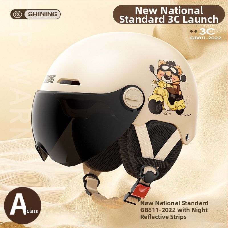 Μισό κράνος μοτοσικλέτας ABS, Unisex, όλες οι εποχές, 3C πιστοποίηση